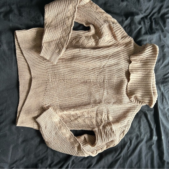 Fashion nova keep on guessin’ cowl neck sweater mocha colour size xs - Picture 3 of 4